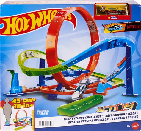 Mua Hot Wheels Toy Car Track Set Action Loop Cyclone Challenge In