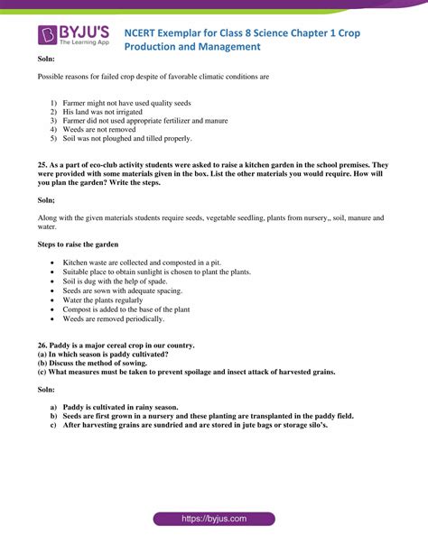 Ncert Exemplar Class 8 Science Solutions Chapter 1 Crop Production