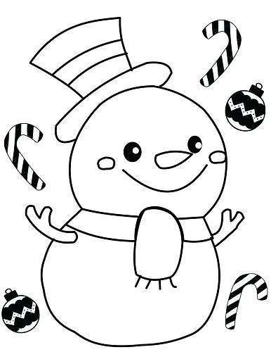 Cute Snowman Christmas Coloring Pages FREE – Cenzerely Yours