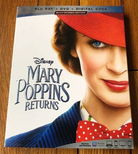 Mary Poppins Returns Blu Ray Dvd Digital 2019 Like New No Digital