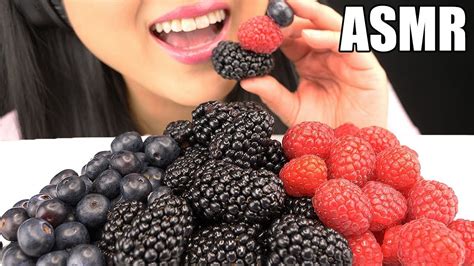 Asmr Berry Fruit Platter Jumbo Blackberries No Talking Eating Sounds Asmr Phan Youtube