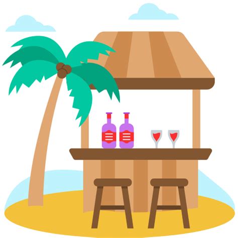 Vibrant Beach Bar Cliparts For A Tropical Vibe Free Vector Illustrations