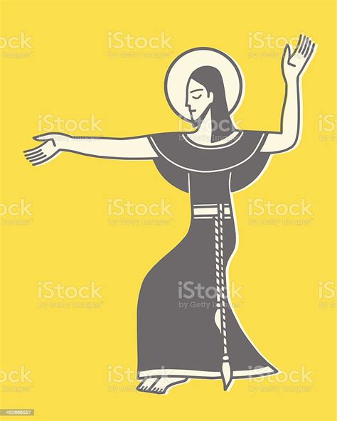 Jesus With Arms Out Stock Illustration Download Image Now Angel