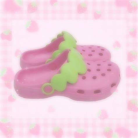 Lf Strawberry Crocs Womens Fashion Footwear Slippers And Slides On