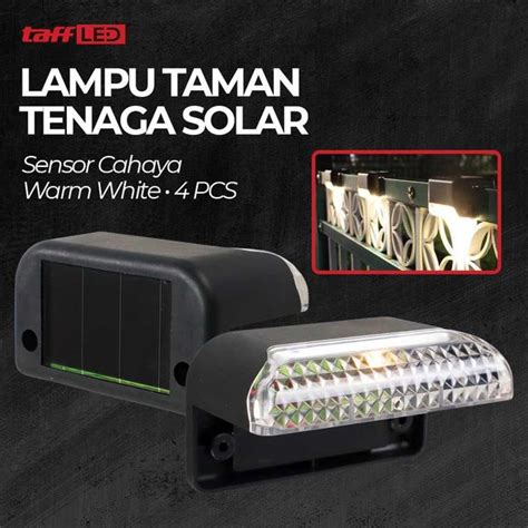 Jual Lampu Taman Hias Solar Sensor Cahaya Ip Warm White Pcs Di