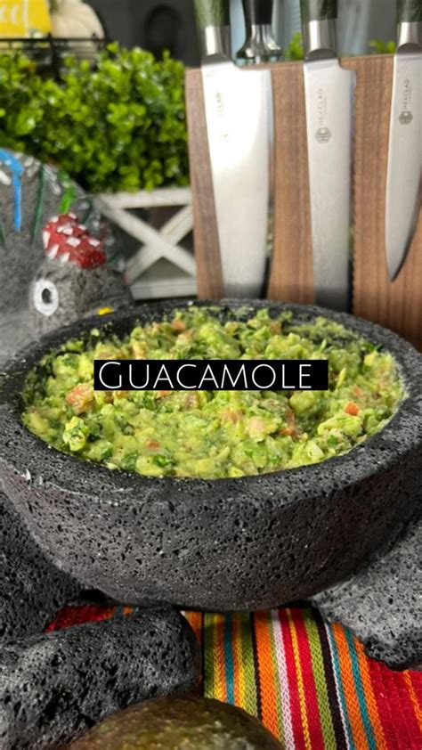 Guacamole Prepared in the Molcajete | Mexican food recipes authentic ...