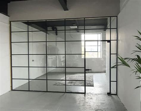 Glass Partitions With Black Frames And Bands Altitude Glass