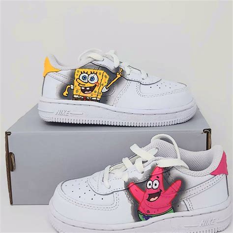 Spongebob Custom Air Forces Ubicaciondepersonascdmxgobmx