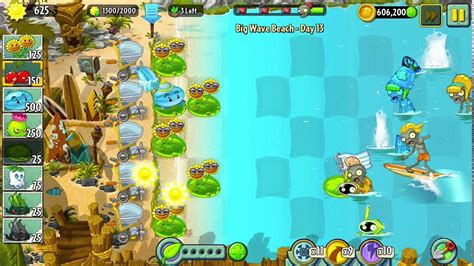 Big Wave Beach Day Homing Thistle Plants Vs Zombies Youtube