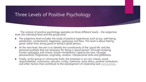 Positive Psychology Ppt