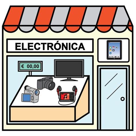 Pictogramas ARASAAC Tienda de electrónica Tienda dibujo Oficios y