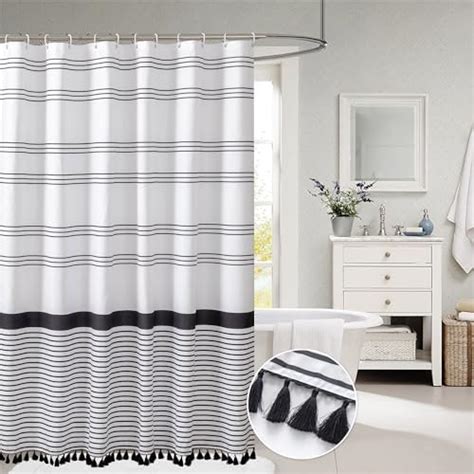 Amazon Fluzimir Microfiber Soft Fabric Waterproof Shower Curtain