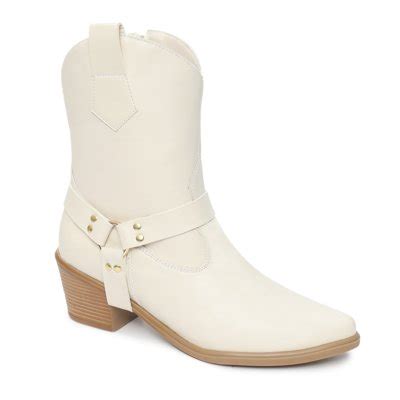 Bota Texana Flor De Griffe Western Off White Compre Agora Dafiti Brasil