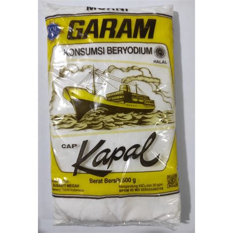 Jual Garam Dapur Cap Kapal 500 Gr Shopee Indonesia