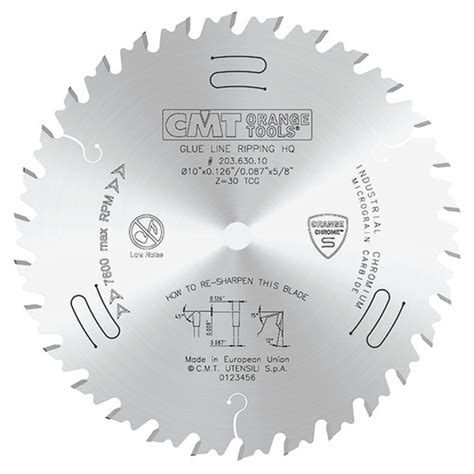 Glue Line Ripping Saw Blade Cmt Orange Chrome Blade