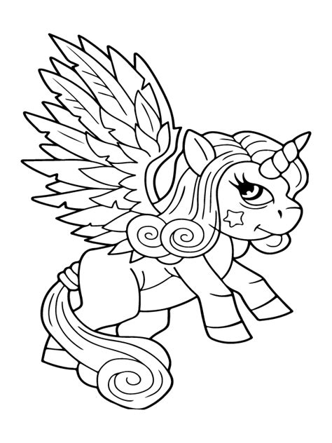 Winged Alicorn Coloring Page Free Printable Coloring Pages For Kids