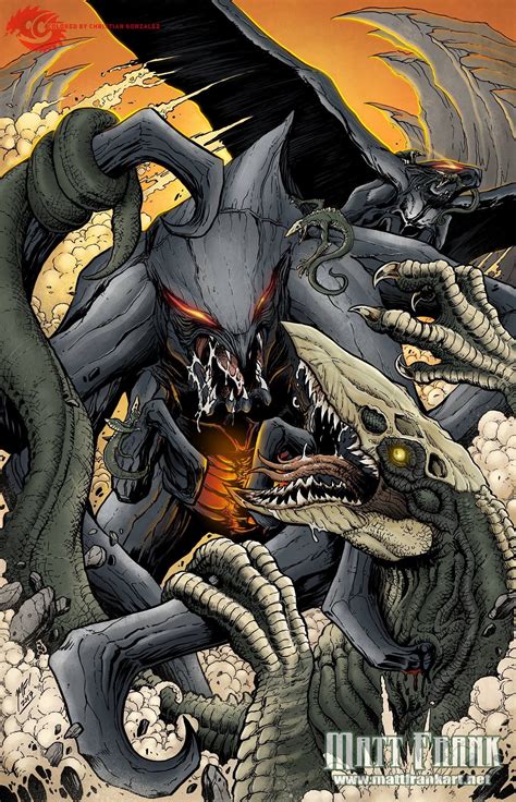 Skullcrawlers Vs Mutos By Matt Frank Godzilla Comics All