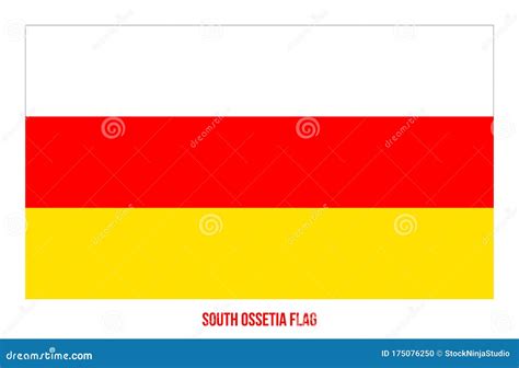 South Ossetia Flag Vector Illustration On White Background South