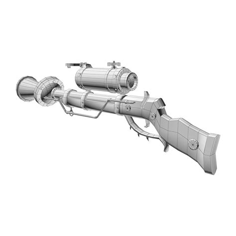 3d Steampunk Rifle Model