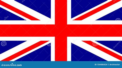 UK Flag in Official Colors and with Aspect Ratio of 1:2 Stock Vector ...