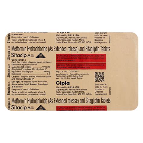 Buy Sitacip M Tablet S Online At Upto Off Netmeds