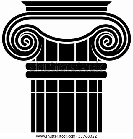 Ionic Greek Column Stock Vector Illustration 33768322 : Shutterstock