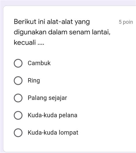 Alat Dalam Senam Lantai Ilmu