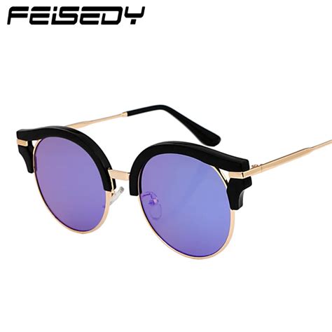 Feisedy New Cat Eye Sunglasses Women Brand Designer Fashion Vintage