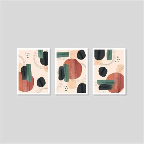 3 Quadros Decorativos Abstrato 5 21x30 Pvc Luven Bra Leroy Merlin