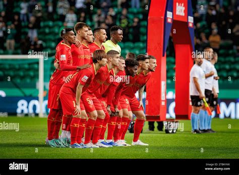 Players of Gil Vicente before game during Liga Portugal 23/24 game ...