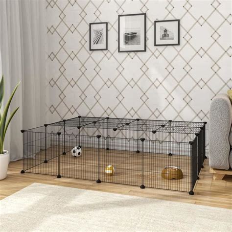 Lapin Enclos Intérieur Cage Modulable Parc pour Petits Animaux