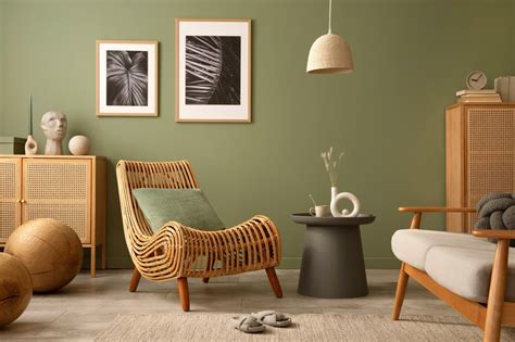 Sage Green And Brown Bedroom