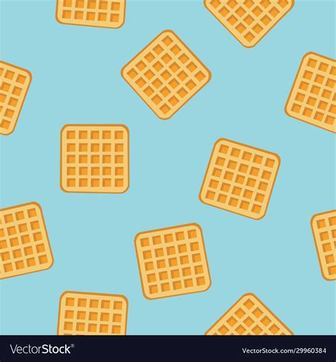 Waffles Seamless Pattern Royalty Free Vector Image