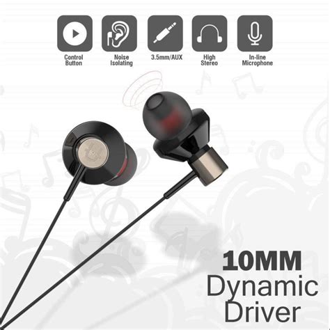 UBON Earphones UB 185A Universal BIGG Daddy BASS Earphone With Mic