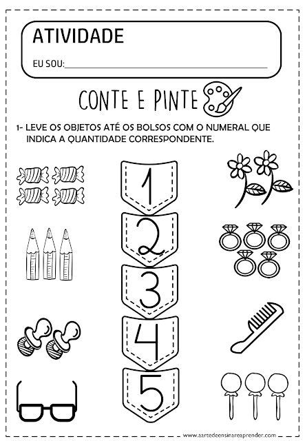 Atividade De Matematica Jardim 1 Educação