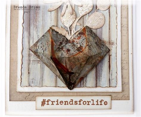 Rusty Faceted Heart Tim Holtz Cards Mixed Media Art Tutorials Parts