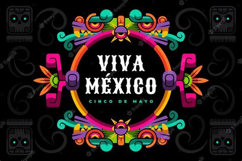 Fondo de cinco de mayo en diseño plano Vector Premium Disenos de