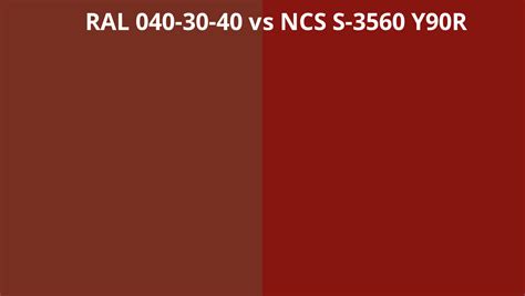 Ral 040 30 40 Vs Ncs S 3560 Y90r Ral Colour Chart Uk