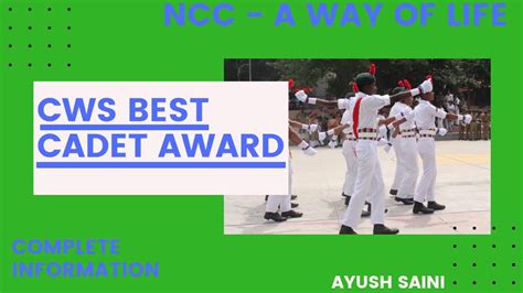 All About Cws Best Cadet Award In Ncc Army Navy And Airforce Wing Ncc