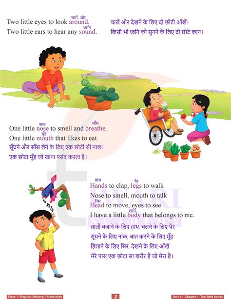 Ncert Solutions For Class English Mridang Chapter And Of Unit