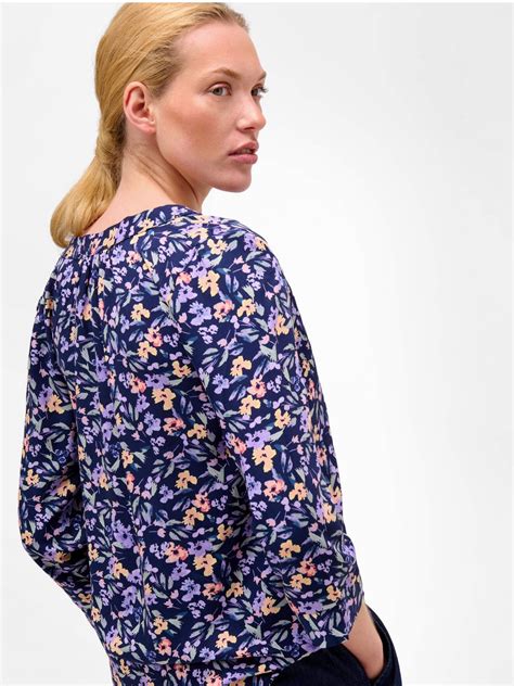 Violette Blaue Gebl Mte Bluse Mit Dreiviertel Rmeln Orsay Orsay At