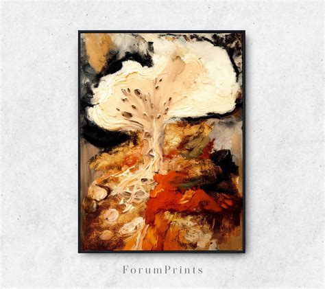 Mycelium Fungus Expressionism Painting Abstract Expressionism Style