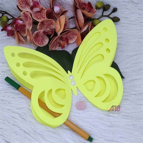 Borboletas Para Decoração Ana 20cm Amarelo Fluorescente Elo7