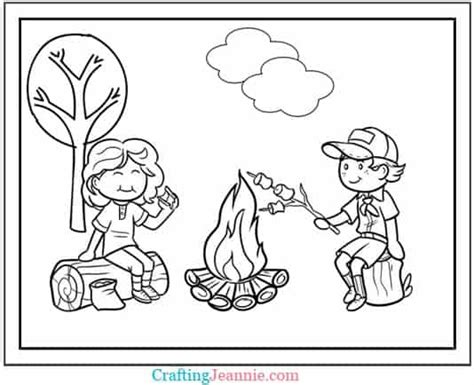 Camping Coloring Page Free Printable Coloring Nation