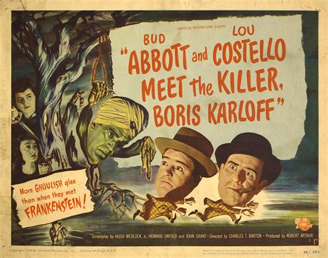 Abbott and Costello Meet the Killer, Boris Karloff Original 1949 U.S ...