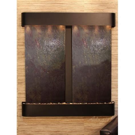 Adagio Afr Aspen Falls Round Wall Fountain Blackened Copper Multi