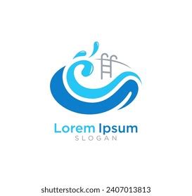 Swimming Pool Logo Design Template Stock Vector (Royalty Free ...