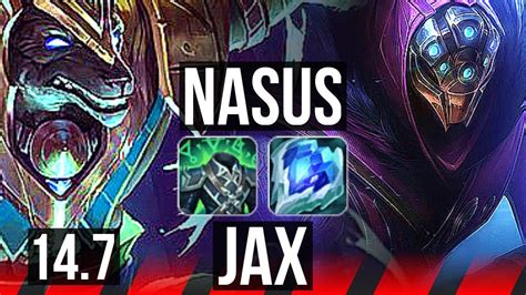 NASUS Vs JAX TOP 67 Winrate 6 Solo Kills BR Diamond 14 7