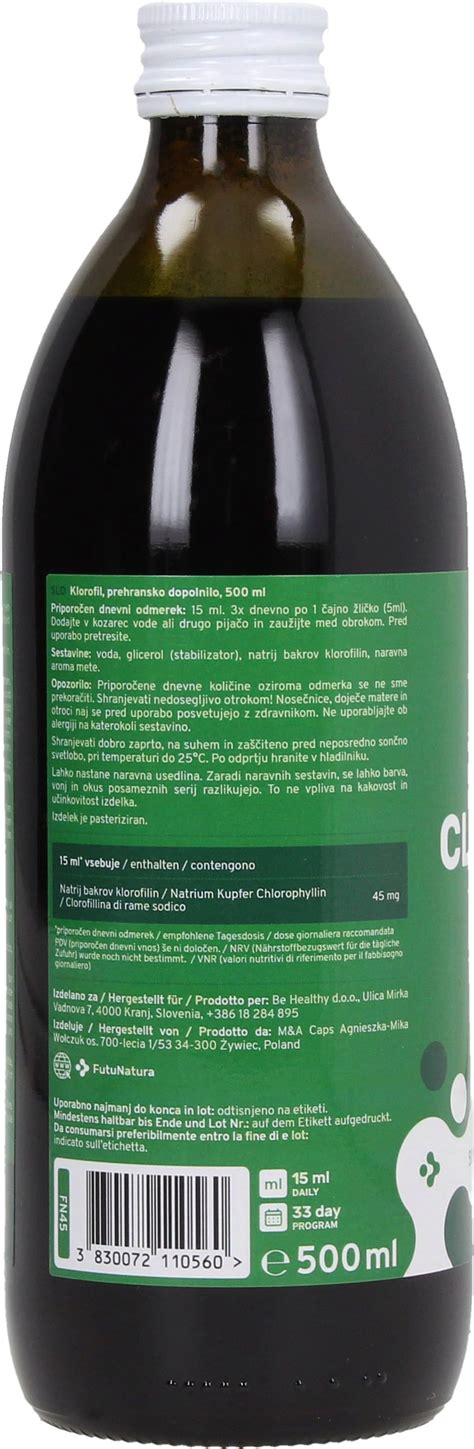 Liquid Chlorophyll 500 Ml FutuNatura VitalAbo Online Shop Europe