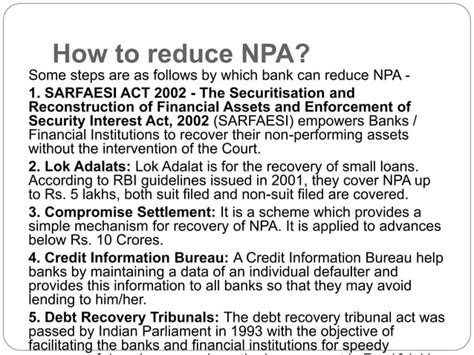 Non Performing Assets Npa Ppt